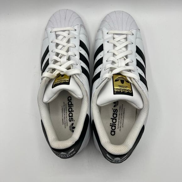 Adidas Superstar Cloud White Core Black Stripes Gold Label Sneakers | Men\'s 7 main image 12